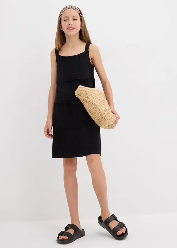 Stroppekjole i 100% &oslash;kologisk bomull, bonprix