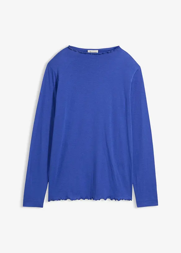 Langermet topp i bomullsmiks, bonprix