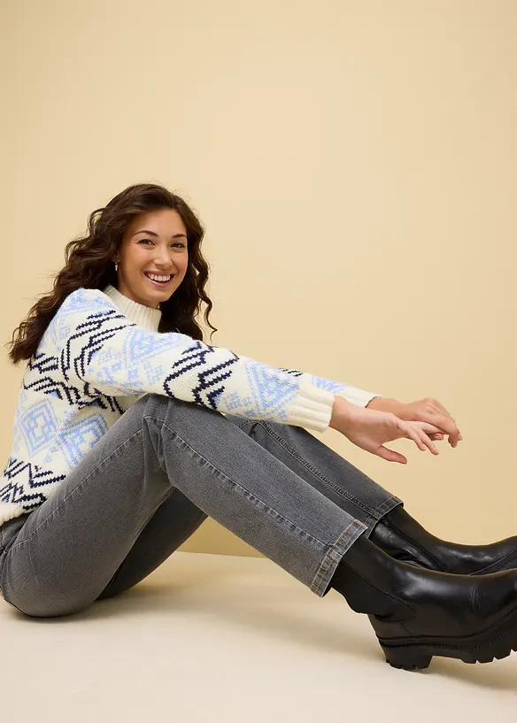 Straight-jeans Mid Waist, Stretch, bonprix