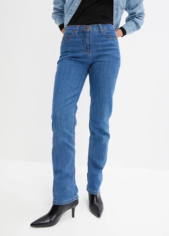 Straight-jeans Mid Waist, Stretch, bonprix