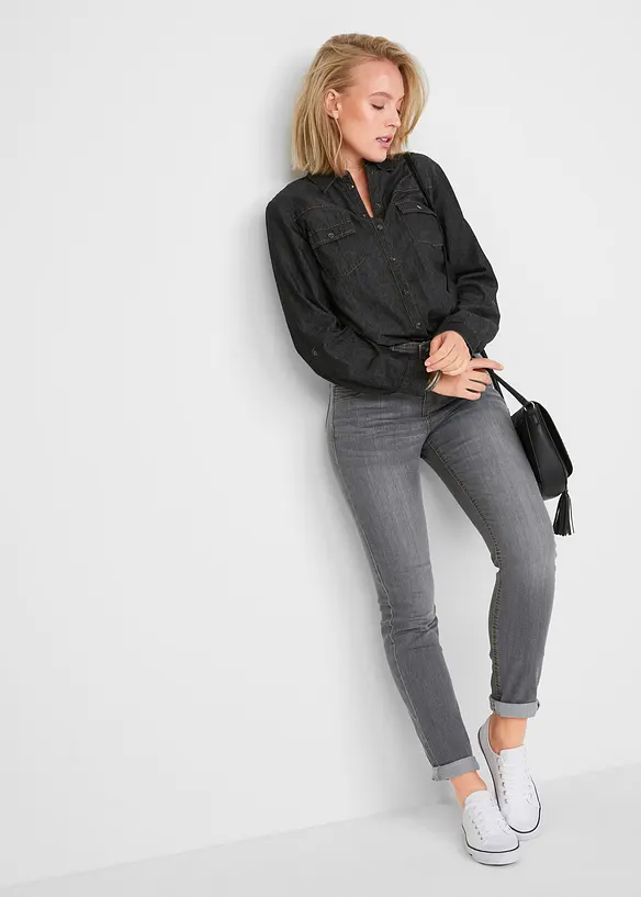Slim-Fit-jeans High Waist, Komfort-Stretch, bonprix