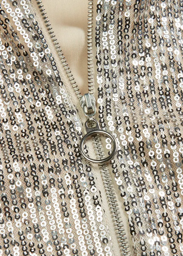 Bomberjakke med paljetter, bonprix