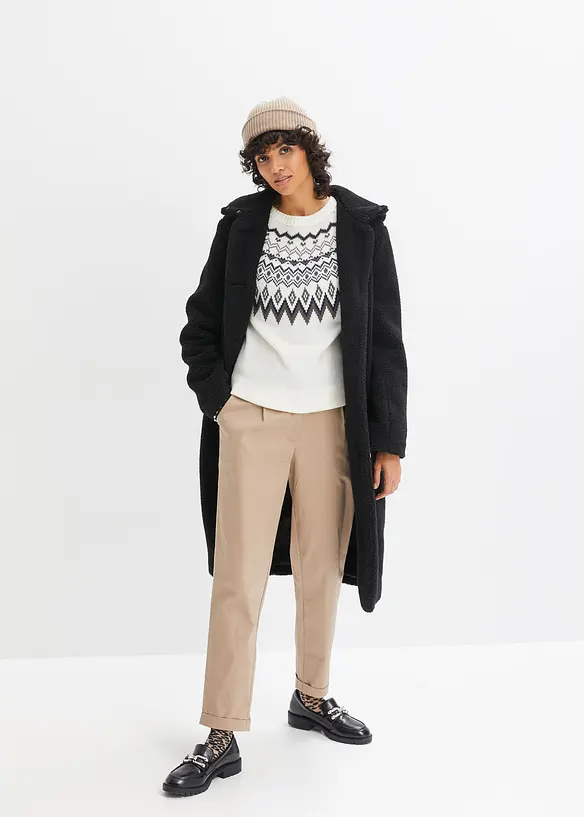 K&aring;pe i pil&eacute; med hette og lommer, bonprix