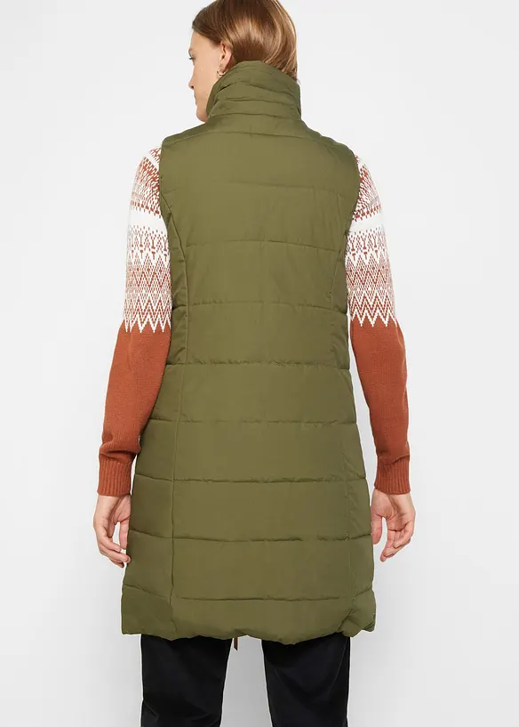 Lang vest med st&aring;krage, bonprix