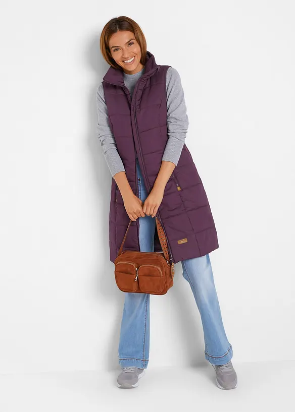 Lang vest med st&aring;krage, bonprix