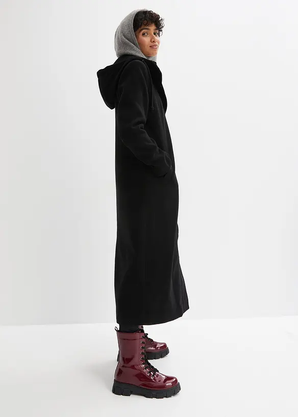 K&aring;pe i ull-stil og maxilengde, bonprix