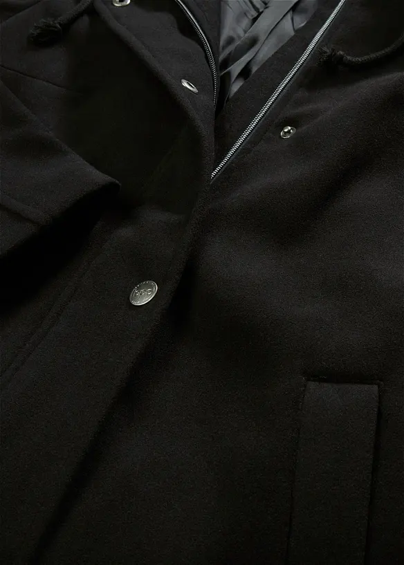 K&aring;pe i ull-stil og maxilengde, bonprix