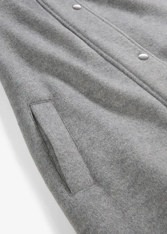 K&aring;pe i ull-stil og maxilengde, bonprix