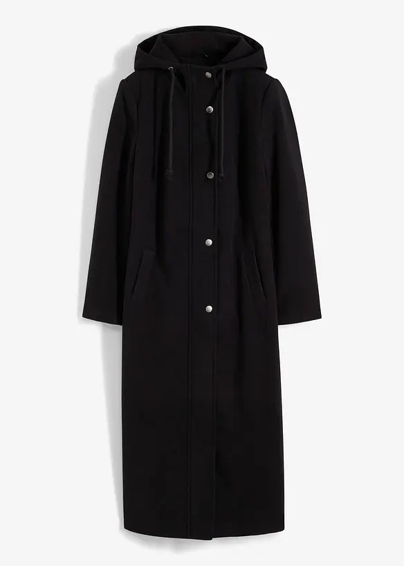 K&aring;pe i ull-stil og maxilengde, bonprix