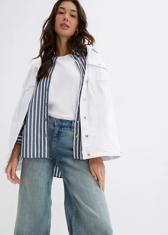 Wide leg-jeans, Mid Waist, bonprix