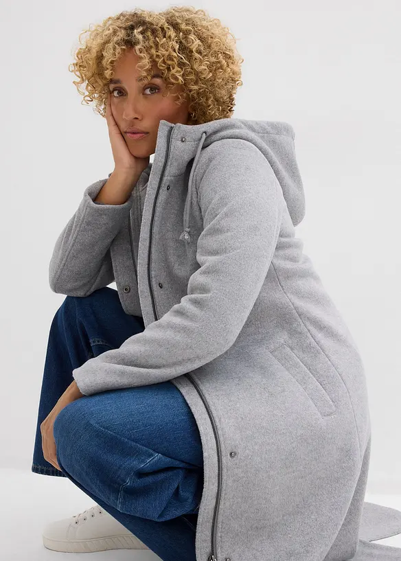 K&aring;pe i ull-stil og maxilengde, bonprix