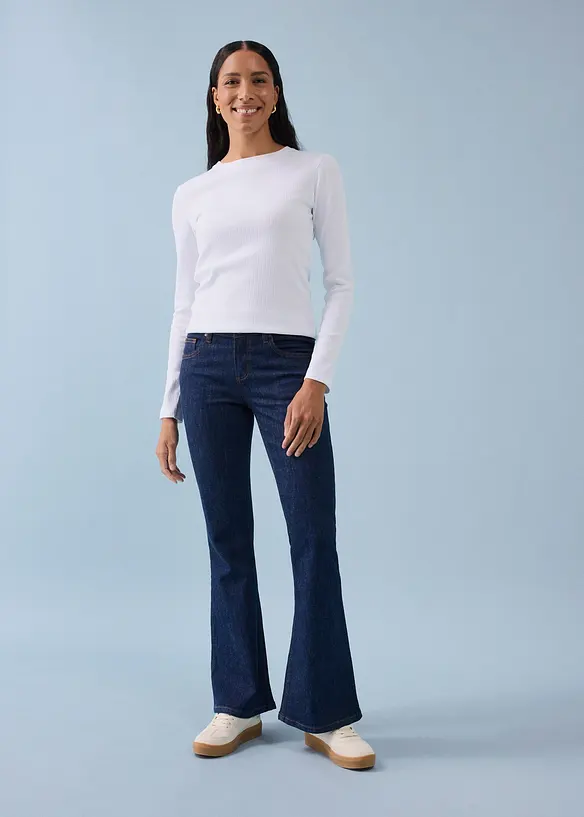 Flared-jeans Mid Waist, bonprix