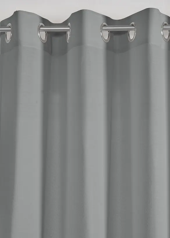 Gardin i linstil med resirkulert polyester (1-pack), bonprix