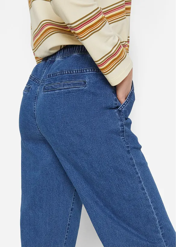 Wide Leg-jeans Mid Waist, Stretch, bonprix