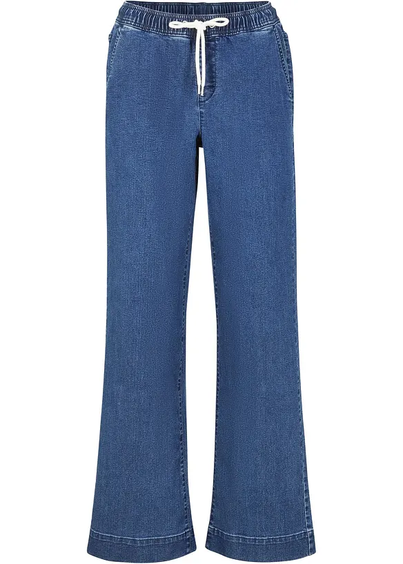 Wide Leg-jeans Mid Waist, Stretch, bonprix