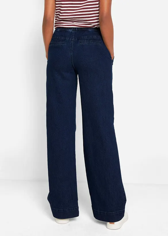 Wide Leg-jeans Mid Waist, Stretch, bonprix