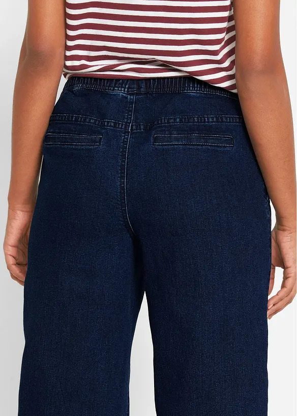 Wide Leg-jeans Mid Waist, Stretch, bonprix