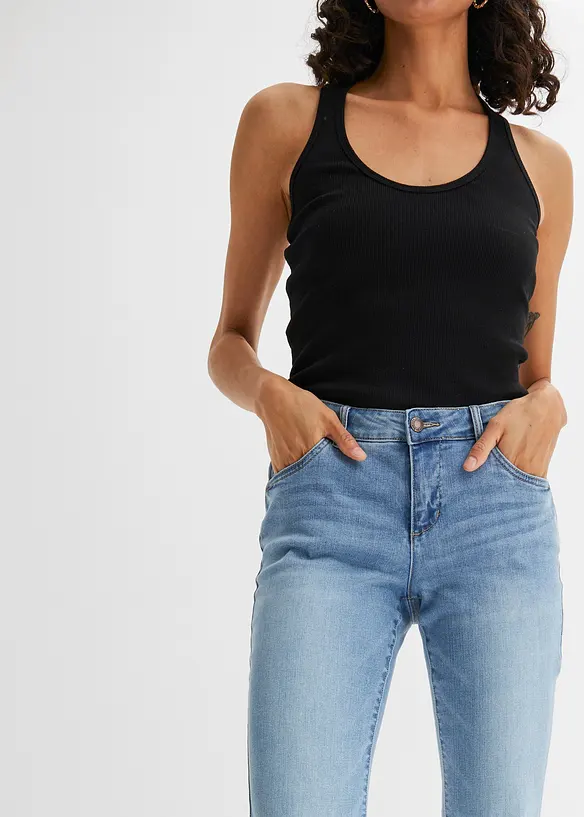 Straight-jeans Mid Waist, Stretch, bonprix