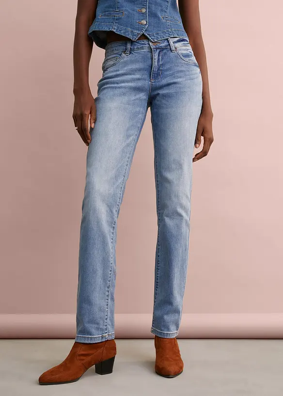 Straight-jeans Mid Waist, Stretch, bonprix