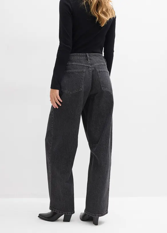 Barrel-jeans Mid Waist, bonprix