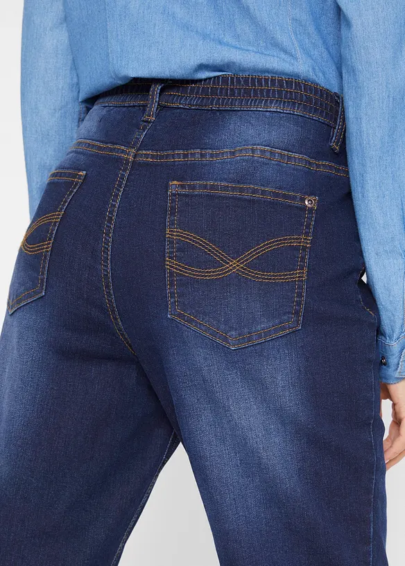 Straight-jeans Mid Waist, varmende denim, bonprix