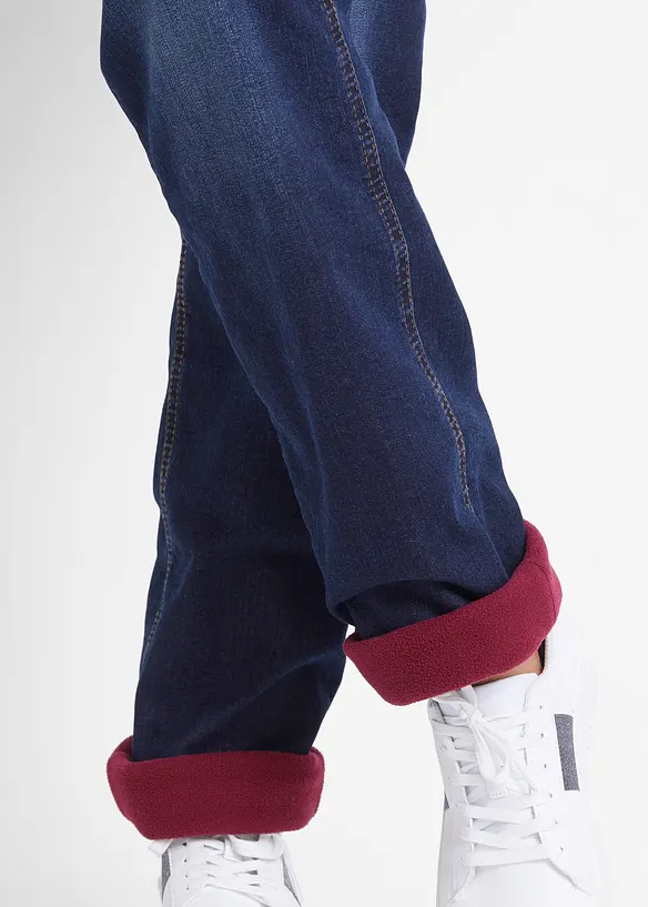 Straight-jeans Mid Waist, varmende denim, bonprix