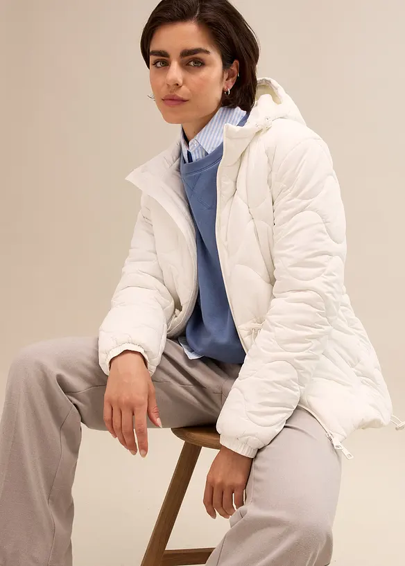 Vattert jakke med hette, bonprix