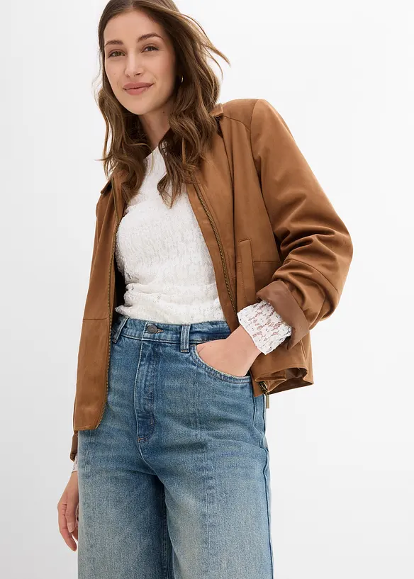 Loose Straight-jeans High Waist, Low Stretch, bonprix