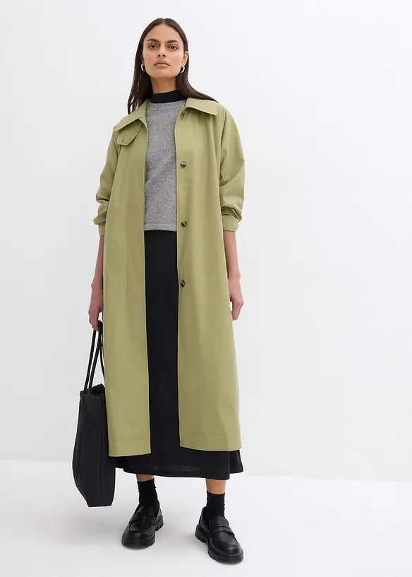 Trenchcoat med spensel, bonprix