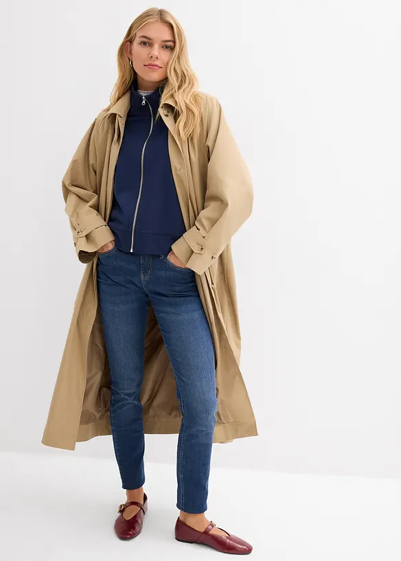 Trenchcoat med spensel, bonprix