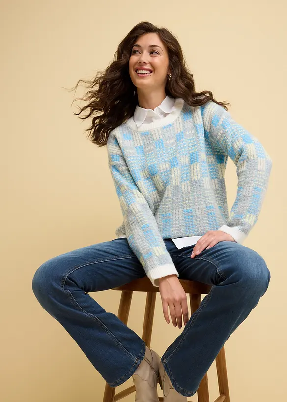 Varmende bootcut-jeans High Waist, bonprix