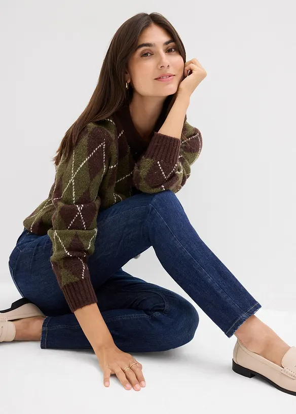 Skinny-jeans High Waist, Cropped, bonprix