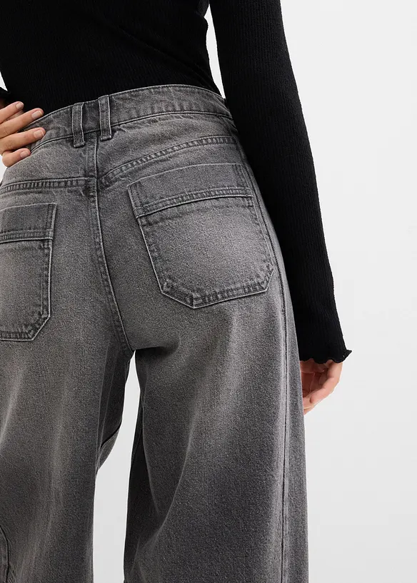 Ballong-jeans Mid Waist, bonprix