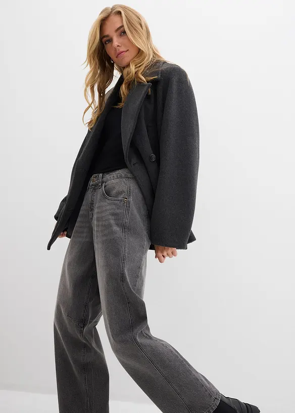 Ballong-jeans Mid Waist, bonprix