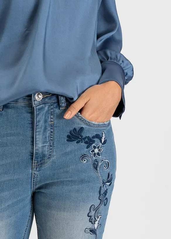 Slim Fit-jeans, Mid Waist, cropped, bonprix