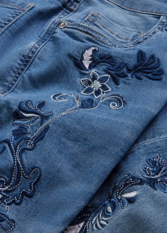 Slim Fit-jeans, Mid Waist, cropped, bonprix