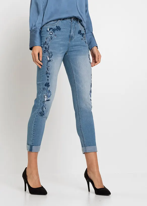 Slim Fit-jeans, Mid Waist, cropped, bonprix