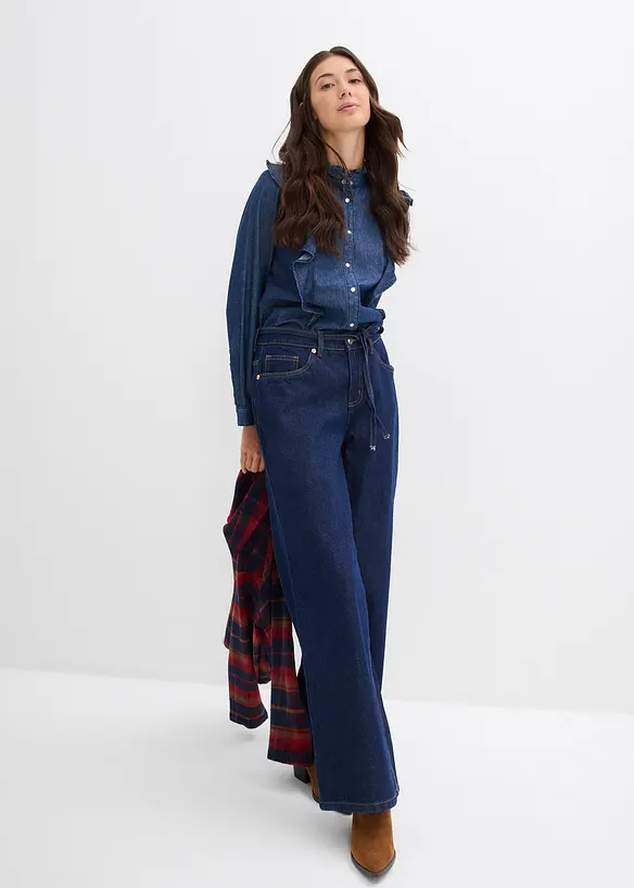 Wide Leg-jeans Mid Waist, bonprix