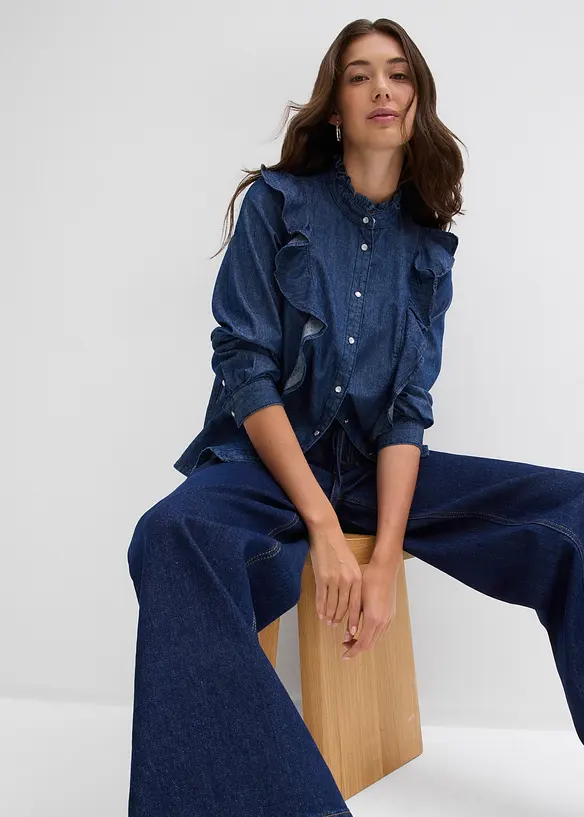 Wide Leg-jeans Mid Waist, bonprix