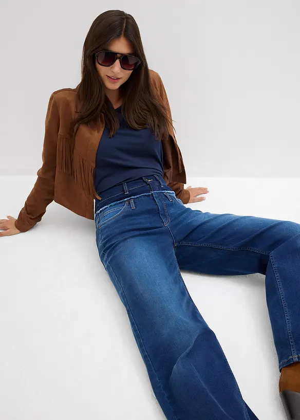 Wide Leg-jeans High Waist, bonprix