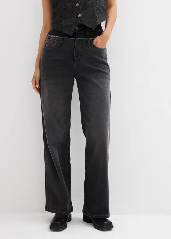 Wide Leg-jeans High Waist, bonprix