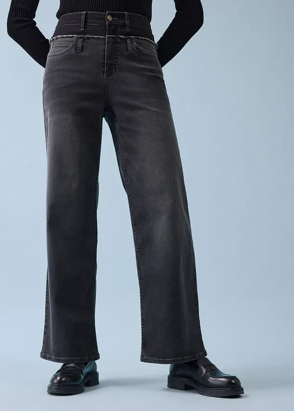 Wide Leg-jeans High Waist, bonprix