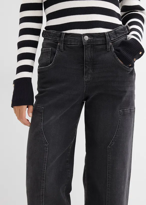 Wide Leg-jeans Mid Waist, bonprix