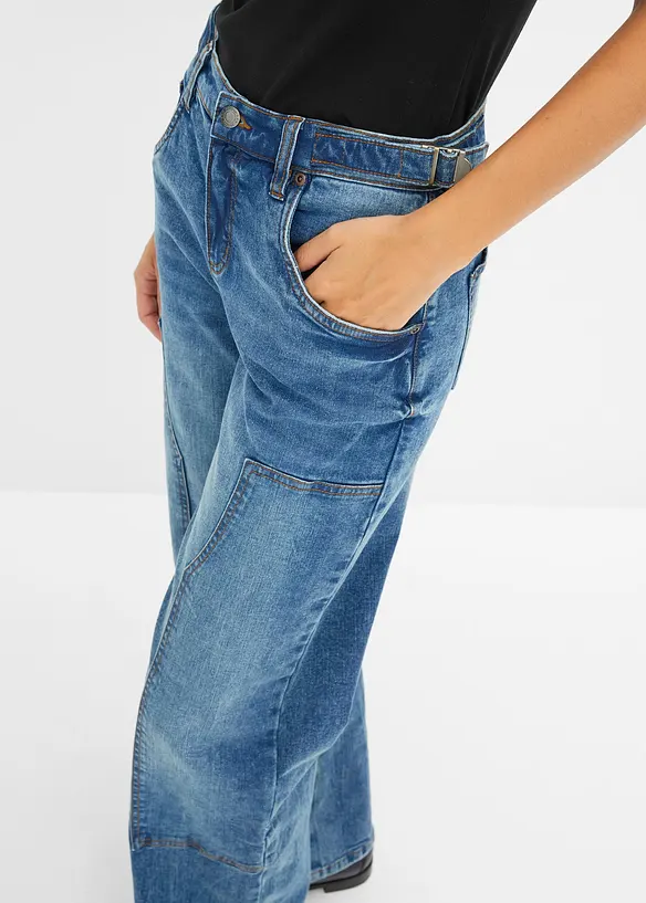 Wide Leg-jeans Mid Waist, bonprix