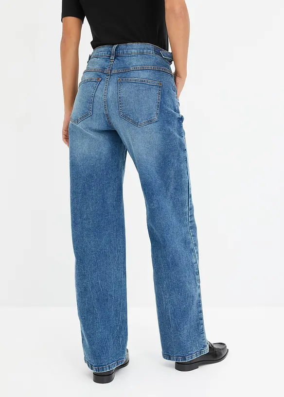 Wide Leg-jeans Mid Waist, bonprix