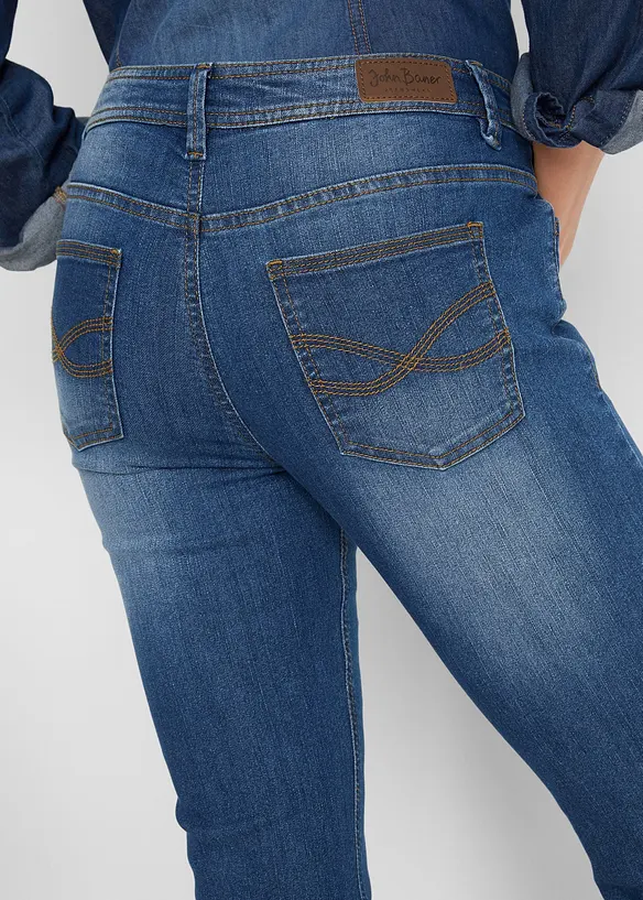 Slim Fit-jeans Mid Waist, Cropped, bonprix