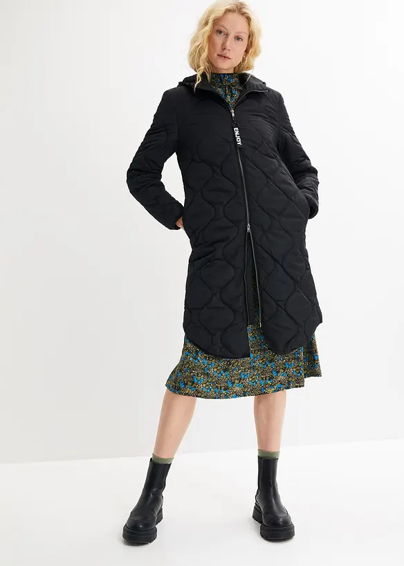 Vattert k&aring;pe av resirkulert polyester, bonprix