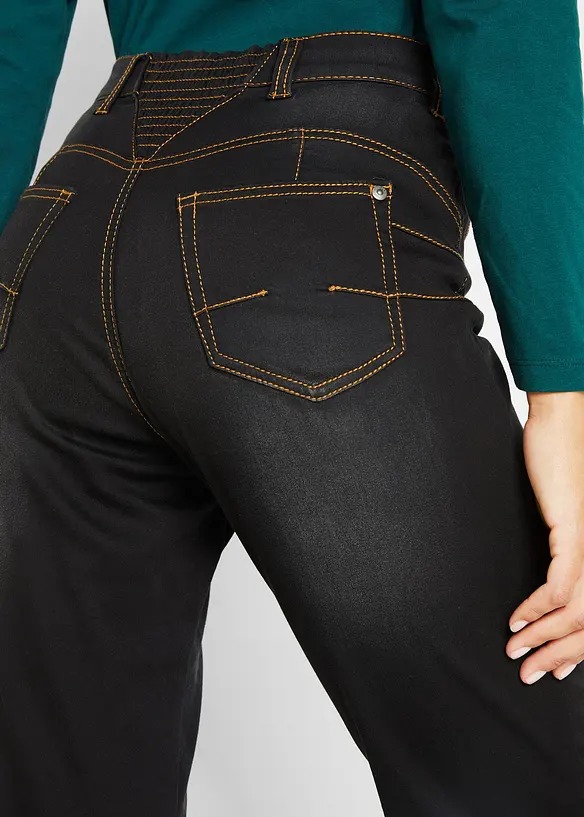 Varmende, Straight-jeans Mid Waist med komfortlinning, bonprix