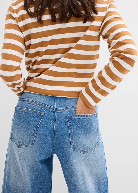 Wide Leg-jeans Mid Waist, bonprix