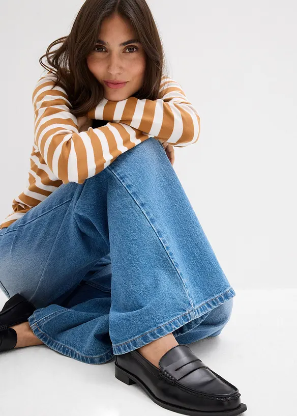 Wide Leg-jeans Mid Waist, bonprix